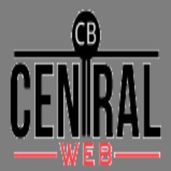 Logo with text "CB Central Web" on a gray background.