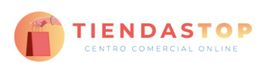 Logotipo de TiendasTop con bolsa de compras, texto "Centro Comercial Online".