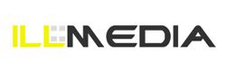 Schwarz-gelbes Logo mit dem Schriftzug "ILL MEDIA" auf weißem Hintergrund.