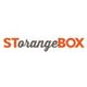 Logo mit dem Text "STorangeBOX" in roten und grauen Buchstaben auf weißem Hintergrund.