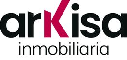 Logo de Arkisa Inmobiliaria, con letras negras y una "K" roja.