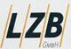 Logo mit schwarzem Text "LZB GmbH" und drei senkrechten gelben Linien auf weißem Hintergrund.