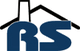 Logo mit blauen Buchstaben "RS" und schwarzem Hausdach.