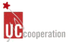 Logo mit rotem Quadrat, Schriftzug "UC cooperation" und einem Stern oben links.