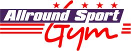 Logo mit Text "Allround Sport Gym", fünf rote Sterne und zwei rote Streifen.