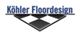 Logo von Köhler Floordesign mit schwarzem und weißem Schachbrettmuster im Hintergrund.