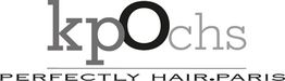 Schwarz-weißes Logo mit dem Text "kpochs" und "Perfectly Hair. Paris".