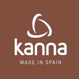Logo de Kanna con fondo marrón y texto "Made in Spain" en blanco.