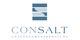 Logo der Firma Consalt Unternehmensberatung mit stilisiertem blauen „S“ über dem Firmennamen.