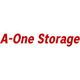Text "A-One Storage" in bold red font on a white background.