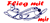 Flugzeug mit dem Text "Flieg mit mir" in roter Schrift.