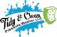 Tidy & Clean Pressure Washer LLC logo with splash and sponge graphic.