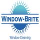 Logo with "Window-Brite" and "Window Cleaning" text, featuring a sunburst design.