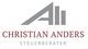Grau-rotes Logo von Christian Anders, Steuerberater, mit abstraktem A und Balken.