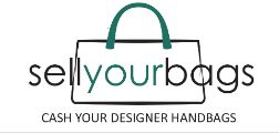 Logo with text: "sell your bags" and subtitle "Cash Your Designer Handbags."