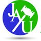 Logo with "JAYU" text and a gavel, in a green and blue circular design.