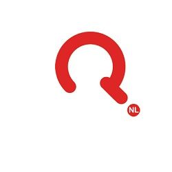 Rood logo met een ronde pijl en de letters "NL" rechts onderaan.