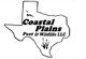Outline of Texas with text: "Coastal Plains Pest & Wildlife LLC," bird and reeds illustrations.