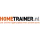 "Hometrainer.nl logo met tekst: 'uw online specialist met showroom'."