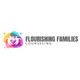 Colorful logo of Flourishing Families Counseling with abstract family design.