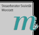 Logo der Steuerberater-Sozietät Morstatt mit stilisiertem Buchstaben "m" auf grauem Hintergrund.