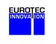 Logo mit Text: "EUROTEC INNOVATION", blau-weiße Farbgestaltung, geometrisches Design.