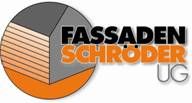 Logo mit Hausgrafik, Text: Fassaden Schröder UG in Schwarz und Orange.
