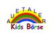 Regenbogen mit dem Text "Auetaler Kids Börse" in bunten Farben darunter.