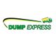 Dump Express logo with a green and yellow dump truck graphic and swoosh design.