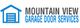 Blue house icon beside "Mountain View Garage Door Services" text.
