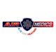 "Air Medics logo: Shield with blue caduceus, text 'AIR MEDICS A/C AND HEATING' in red and blue."