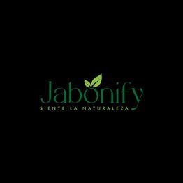 Logo "Jabonify" en verde con una hoja, texto: "Siente la naturaleza", fondo negro.