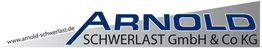 Logo mit Text "ARNOLD SCHWERLAST GmbH & Co KG" und Website "www.arnold-schwerlast.de".