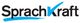 Logo der Marke "SprachKraft" mit blauem Unterstrich und Buchstaben "K" in dynamischem Stil.