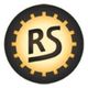 Logo mit gelbem Zahnrad und schwarzen Buchstaben "RS" im Zentrum.