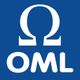 Blaues Logo mit weißem Omega-Symbol und den Buchstaben "OML" darunter.