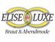 Logo von "ELISE de LUXE" mit gelben Ringen, Text "Braut & Abendmode".