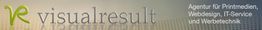 Logo von Visualresult: Agentur für Printmedien, Webdesign, IT-Service, Werbetechnik.