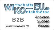 Wirtschafts-EU.de Kontaktbörse Logo mit B2B und den Worten "Anbieten, Suchen, Finden".