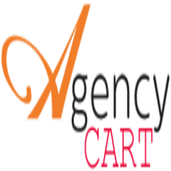 Logo of "Agency Cart" with a stylized "A" in orange and red text.