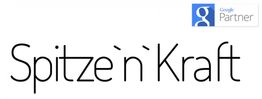 Text "Spitze`n`Kraft" und Google Partner-Logo oben rechts.