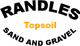 Logo of "Randles Sand and Gravel" with "Topsoil" highlighted in orange.