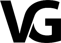 Logo con le lettere "VG" in grassetto, contornate da un bordo bianco su sfondo trasparente.