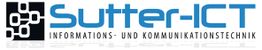 Logo von Sutter-ICT, Informations- und Kommunikationstechnik, mit Symbol vernetzter Quadrate.