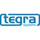 Logo van Tegra Systems in blauwe letters op een witte achtergrond.