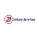 Logo of 21 Century Services with red and blue text on a white background.