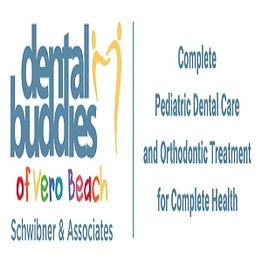 Dental Buddies of Vero Beach logo with text on pediatric dental care and orthodontics.