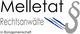 Logo mit Text: "Melletat Rechtsanwälte in Bürogemeinschaft" und einem Paragrafensymbol.