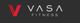 VASA Fitness logo with a red "V" and white text on a dark background.