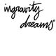 Texto en cursiva: "ingravity dreams" con fondo blanco.